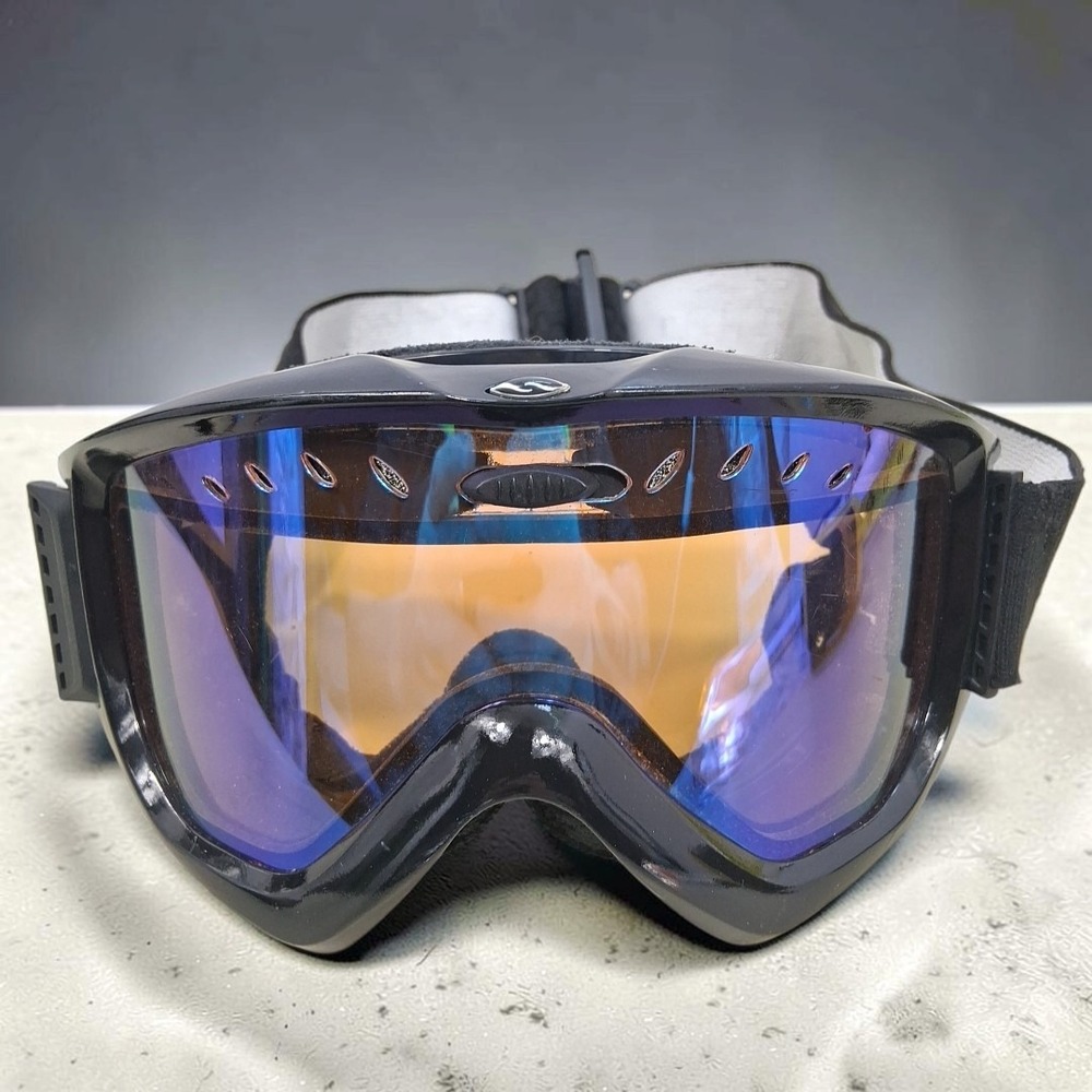 Smith Optics Ski Snowboard Goggles Black Orange Blue Mirrored Lens Winter Sports